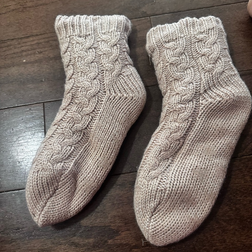 Comfy Winter Slipper Fluffy Light Pink Socks One Size Fits All